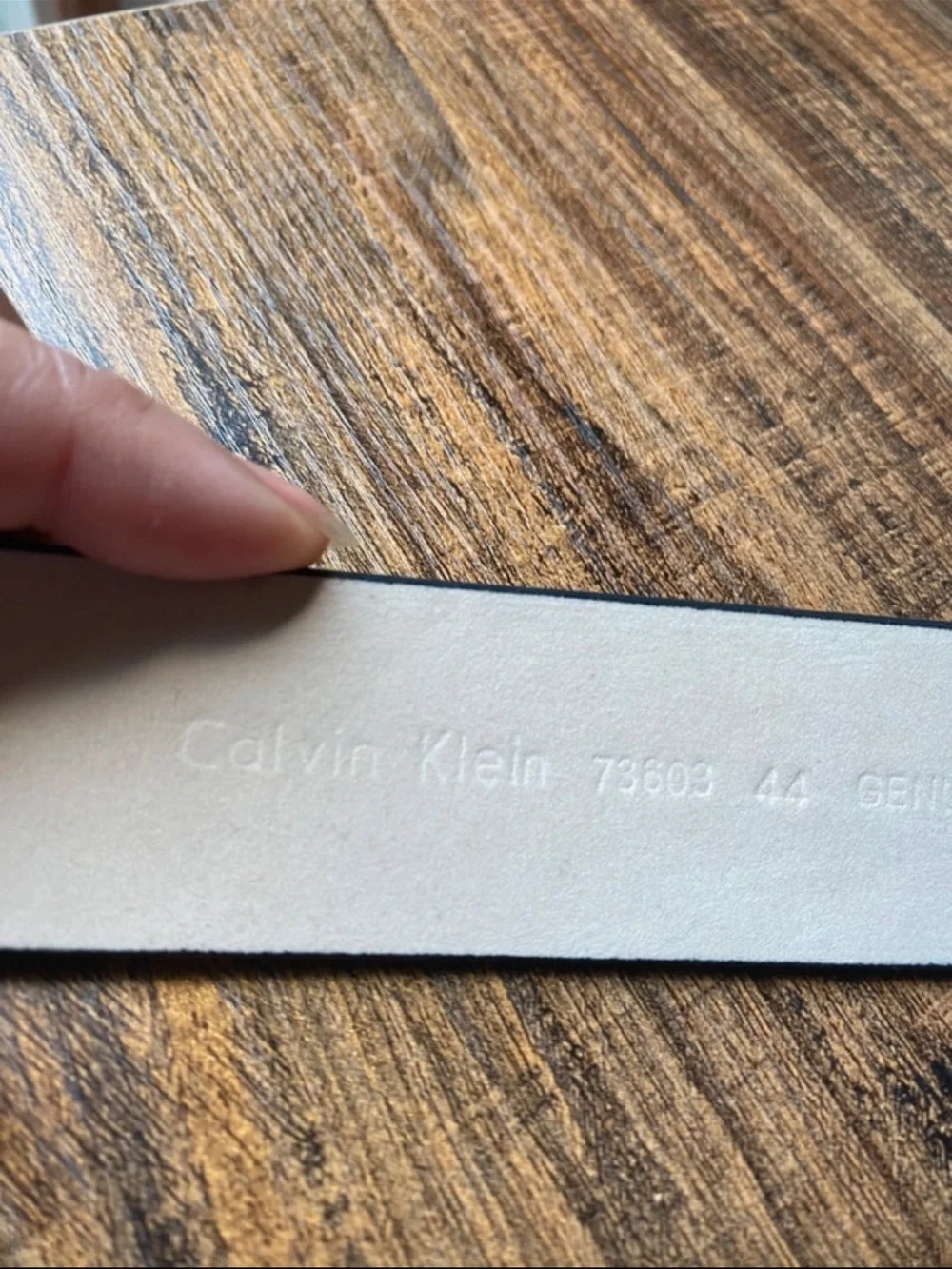 Calvin Klein Leather Belt, 44”